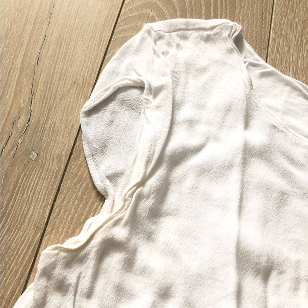 Aritzia Wilfred Free Cap Sleeve Lined Top in White Size S - Picture 7 of 10